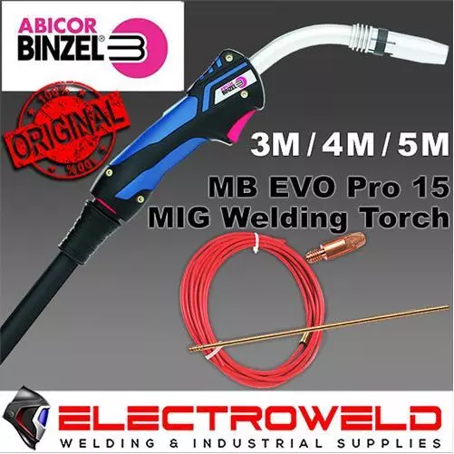 BINZEL MB Evo Pro 15 Mig Welding Torch * Aluminium Set Up * MB15 Alloy Gun 180A