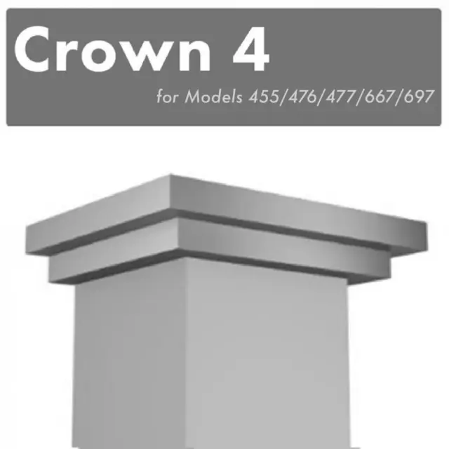ZLINE Crown molding for wall range hood models 455, 476, 477, 667, 697 - CM4