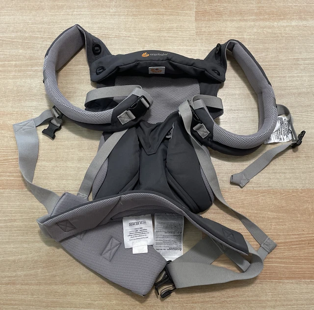 Portabebés Ergo Baby Four Position 360 malla de aire frío gris carbono EXCELENTE