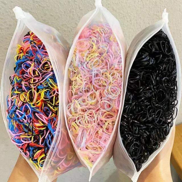 1000x Kids Girl Elastic Rope Hair Ties Ponytail Holder Rubber Band Hairband _US