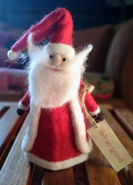 Felt Santa Tree Topper/Free Standing Decoration Felt Wool Father Christmas