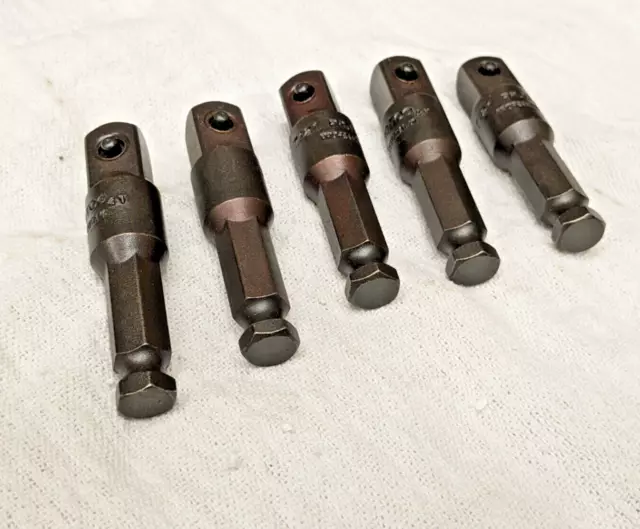1 LOT of 5 Proto 1/2" Square Extension Adapters 7/16" Hex J7121
