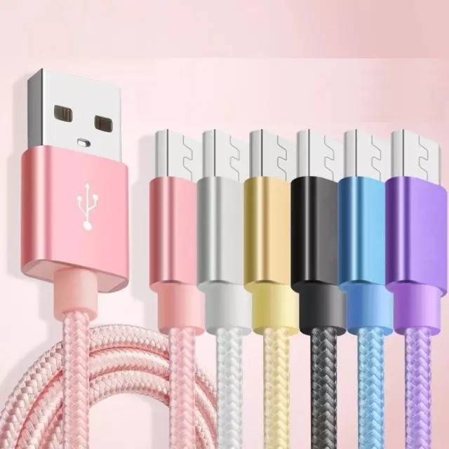 Heavy Duty 2m 3m Long USB Type C Fast Charger Charging Data Sync Braided Cable