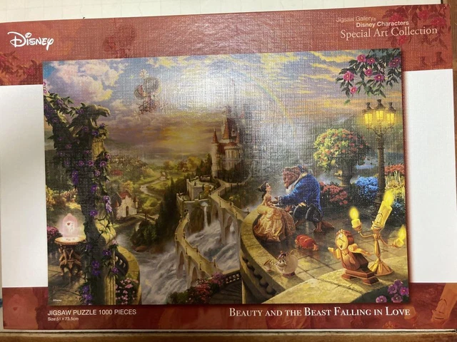 DISNEY JIGSAW PUZZLE Beauty And The Beast Thomas Kinkade 1000 Pieces £ ...