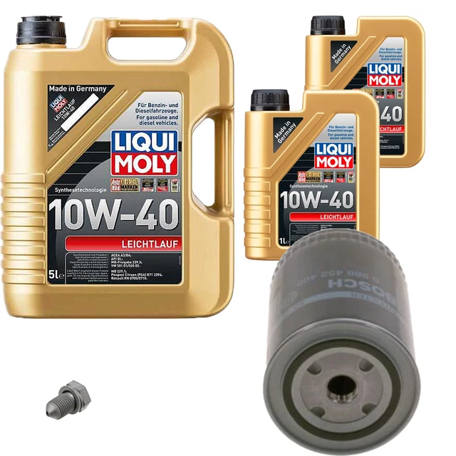 Filtro olio Bosch 7 L Liqui Moly funzionamento leggero 10 W-40 per VW Passat Variant 1.9 TDI
