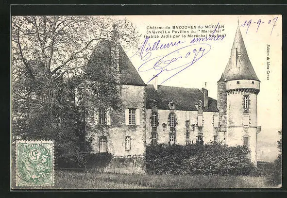 CPA Bazoches-du-Morvan, Chateau, Le Pavillon du Marechal 1907
