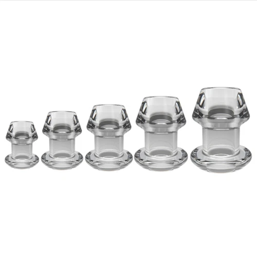 Enjoyloving Metal Chastity Hollow Plug – 3-Size Anal Dilator Set For Men & Women