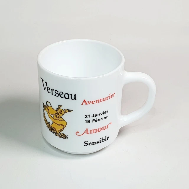 Ancienne Tasse Mug Balance - Signe Astrologique Arcopal Mobil Astro (Blanc)
