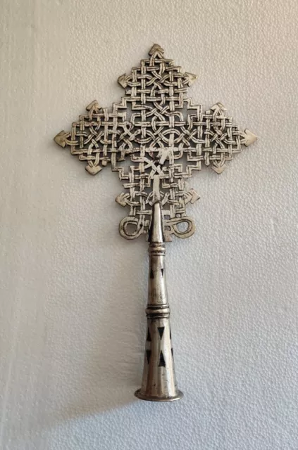 Ethiopian Processional Cross  Orthodox Coptic Christian Blessing Decoration