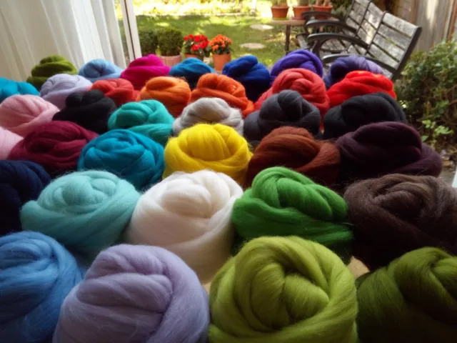 75 Colours* 100% Merino Wool Tops Roving for Needle and Wet Felting 50 - 150 g