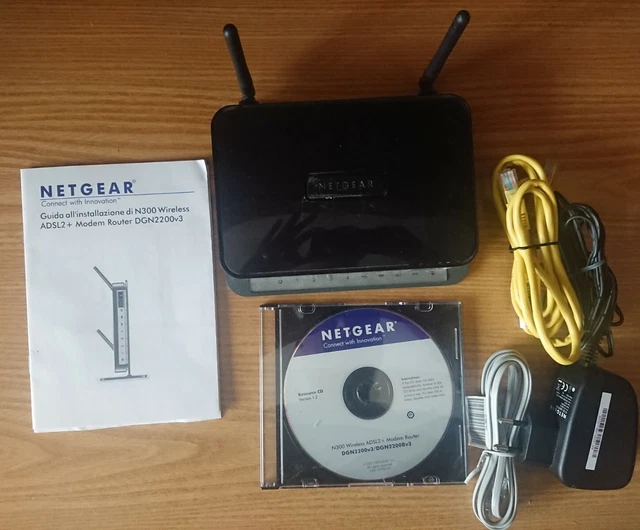 NETGEAR DGN2200 Modem Router Wi-Fi ADSL 802.11n, amod