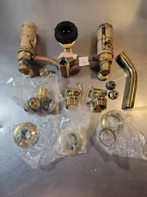 Eljer Vintage Dual Control Faucet Polished Brass 538-5031-00 NOS