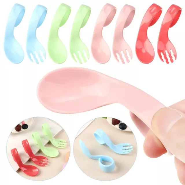 Portable Tableware Sets Twist Fork Spoon Suit 2Pcs/Set Infant Training Baby