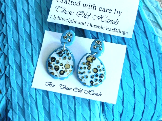Handmade by artisan polymer clay earrings
