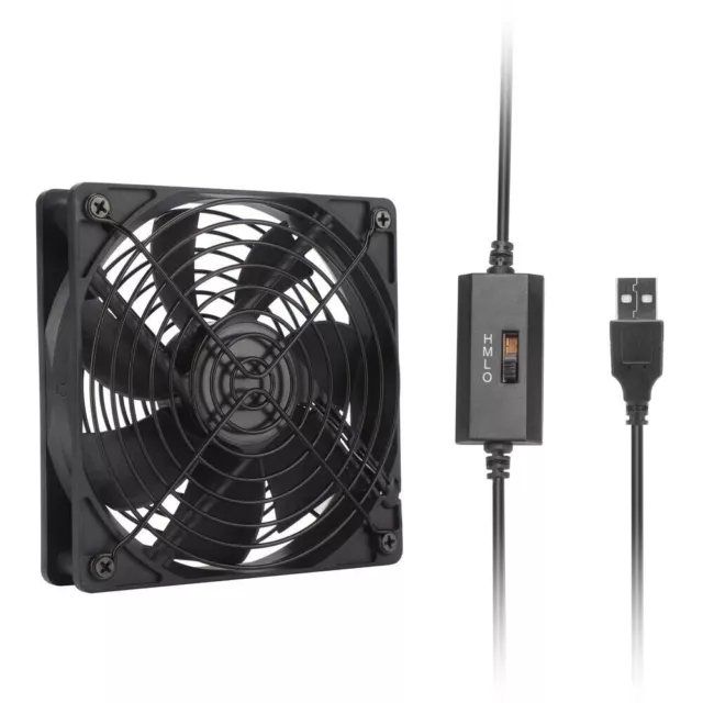 3Speed USB PC Ventilator lüfter 140mm Leise PC Gehäuselüfter Einstellbare Fan 5V