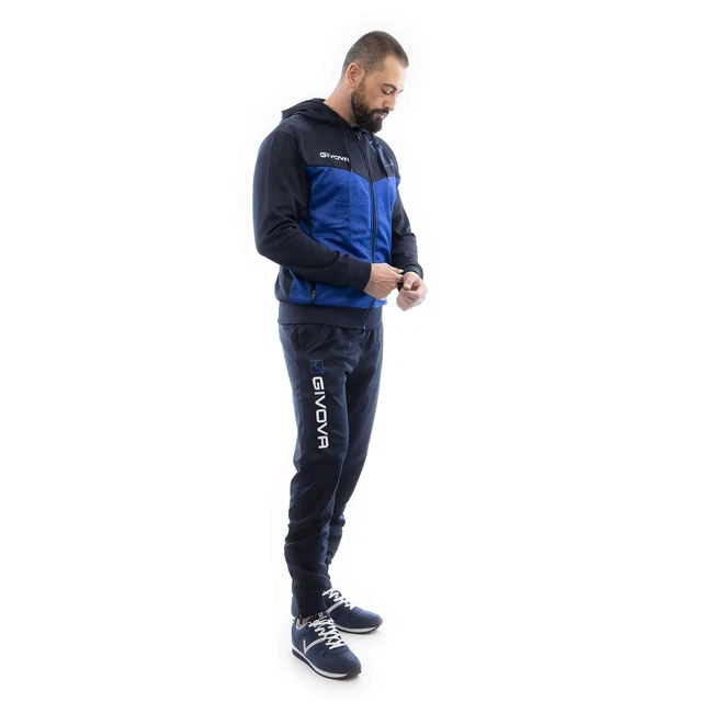 Tuta Uomo Donna Givova Fitness Esercizi Sport Pantalone Giacca Blu S M L XL 2XL