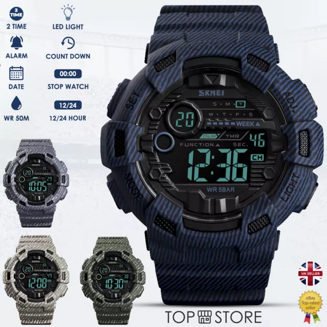 SKMEI 1472 Military/Sport Style Digital Wrist Watch - 5ATM Water Resistant