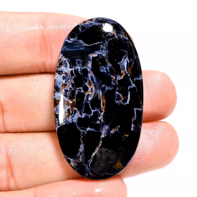 Natural Chatoyant Pietersite 41X23X6 MM Oval Cabochon Loose Gemstone 51.00 Cts.