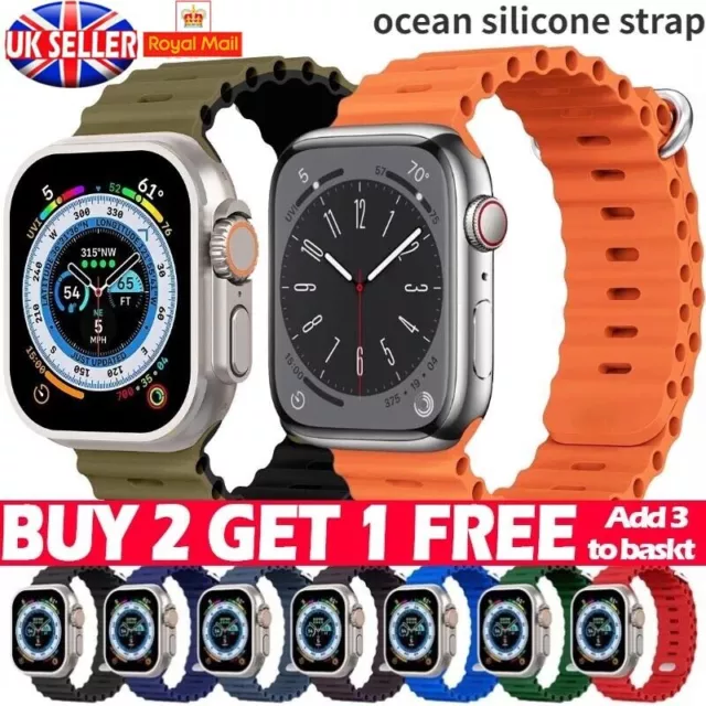 For Apple Watch iWatch 9 8 7 6 5 4 SE Ultra 2 Band 42/44/45mm Ocean Strap 49mm