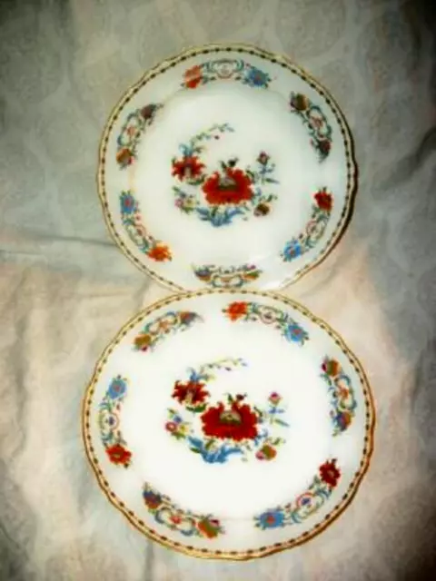 Limoges Raynaud & Co France 2 Dinner Plates Collection Damon Imari Flowers