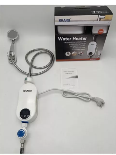 Mini Scaldabagno Elettrico Istantaneo 3500W Con Soffione Doccia Acqua Calda 2