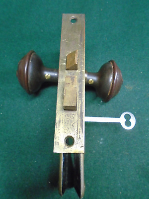 1 Full Set Russell & Erwin 'Clermont' Knobs & Plates, Key, Mortise Lock (2282-1) 2