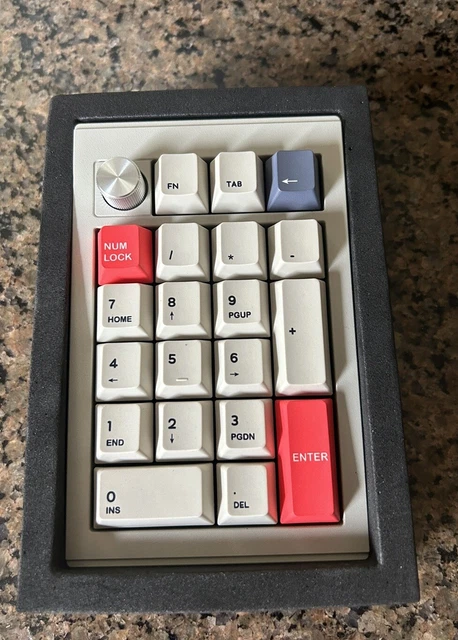 EPOMAKER CIDOO V21 VIA Programmierbarer Dichtungsnummernblock, Dreifach-Modus Hot Swappable Ziffernblock mit Gehüuse aus Aluminiumlegierung, Drehknopf, 1000mAh Akku, Poronschaum für E-Sport Mac Win
