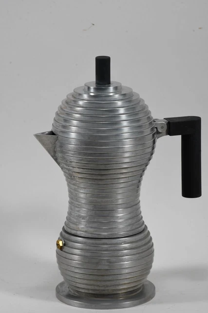 J29E02 - Cafetera de diseño, Alessi Michele de Lucchi 2015, aluminio