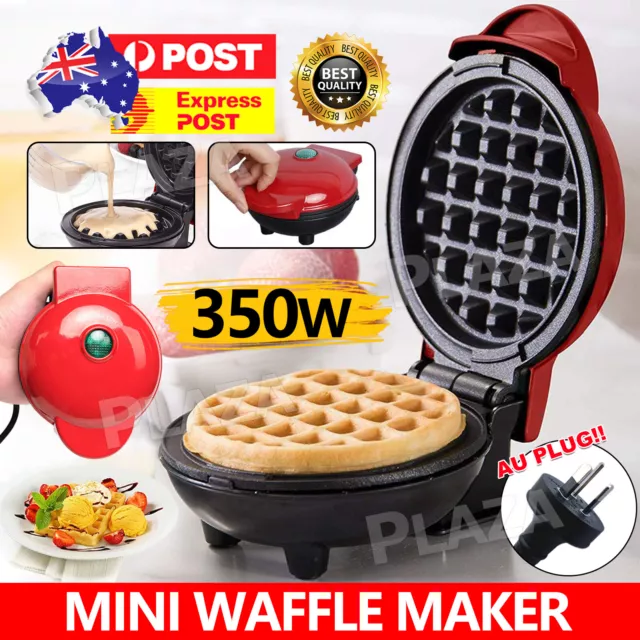 Mini Waffle Maker Non-Stick Snacks Pancake Cake Breakfast Making Machine  Pan