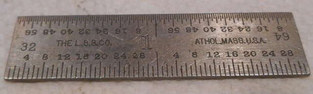 STARRETT TOOLS 2” STEEL RULE, No. 603, #4 GRAD, USA