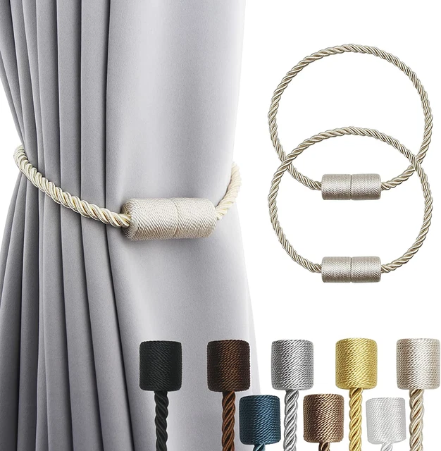 2 Pack Strong Magnetic Curtain Tiebacks Outdoor Elegant Decorative Tie Backs Mod