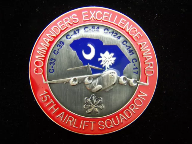 Commander 15th Airlift Squadron Global Eagles USAF Challenge Coin