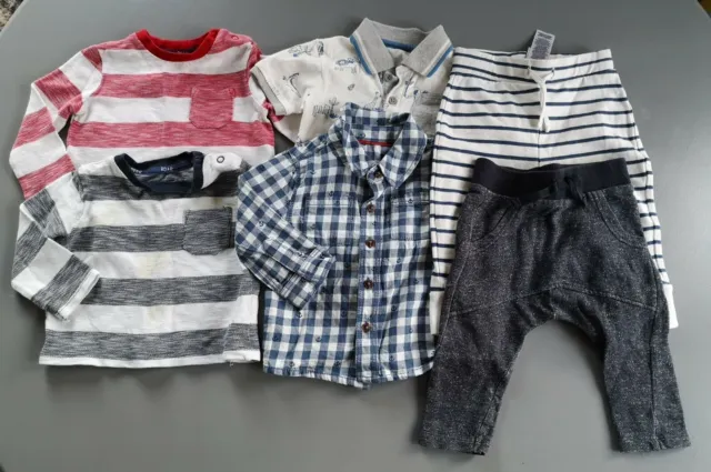 Baby Boy Toddler Mixed Bundle Joblot Clothing Shirt T'Shirt Trousers Size 3-6...