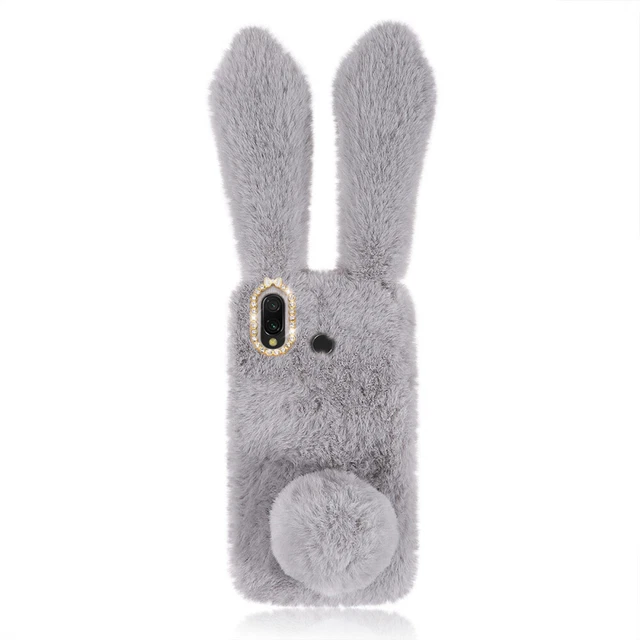 En Peluche Mignon Lapin Conception Téléphone Cas De Mode Strass Phoho Shel