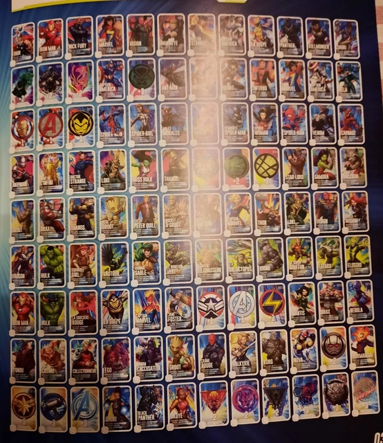 MARVEL/LECLERC 2022: 108 Cartes Collection COMPLETE  !!!!