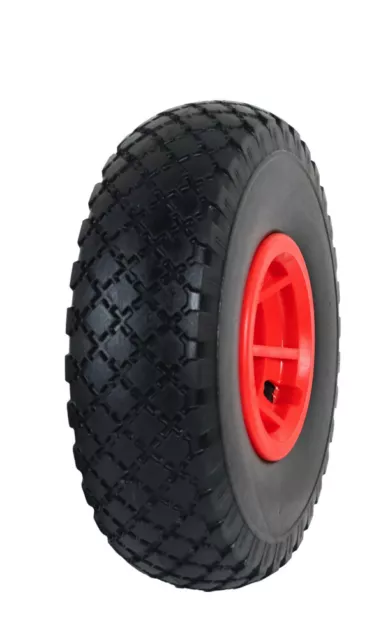 FROSAL Ersatzrad - PU Rad Nabe 16mm/50mm für Bollerwagen/Sackkarre pannensicher 2