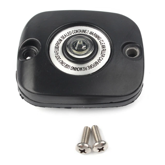 Black Front Brake Master Cylinder Cover For Harley XL Touring Softail Dyna 96-up