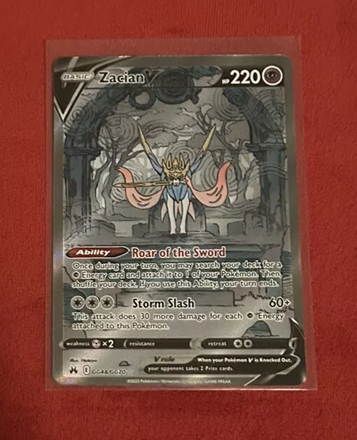 Pokémon TCG Zacian V Crown Zenith: Galarian Gallery GG48/GG70 Holo