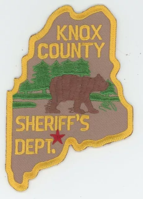 Maine Me Knox County Sheriff Nice State Shaped Shoulder Patch Police