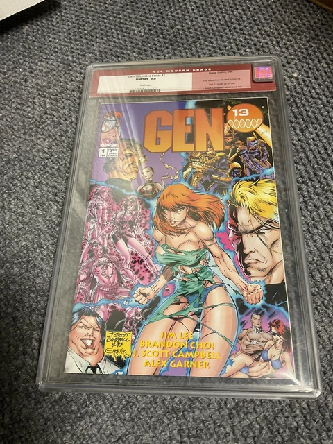 Gen 13 Limited Series #1 CGC 9.8 J. Scott Campbell, Image, Original Grading Case