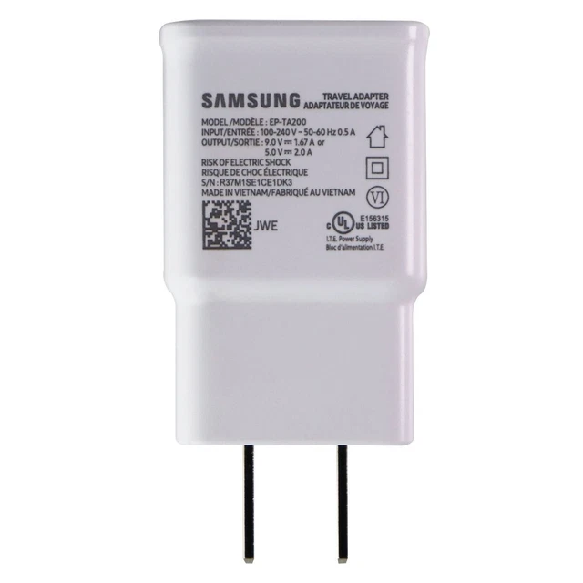 SAMSUNG (5V/2A) USB Wall Charging Adapter OEM for S10 / S10e White