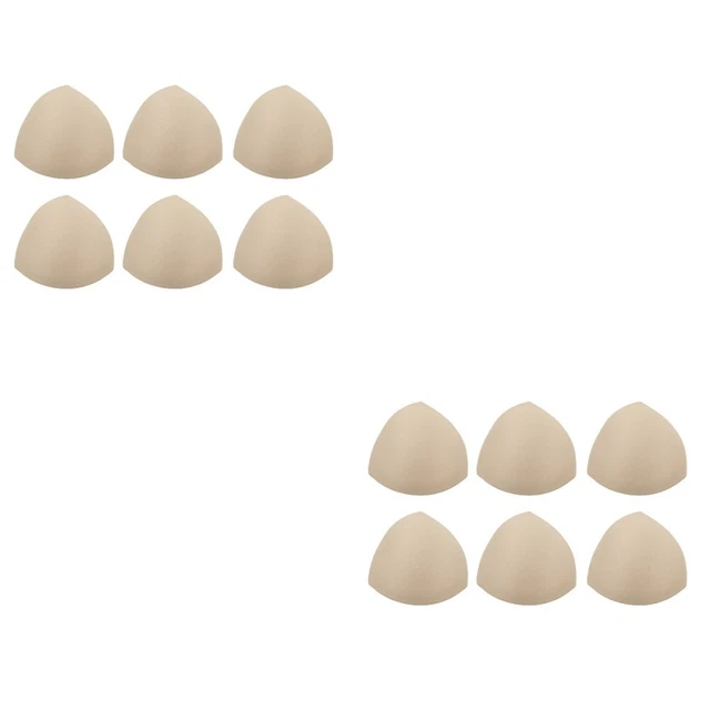6 Pairs Sponge Material Swimsuit Breast Pad Inserts Miss Push Pads Sticky Bra