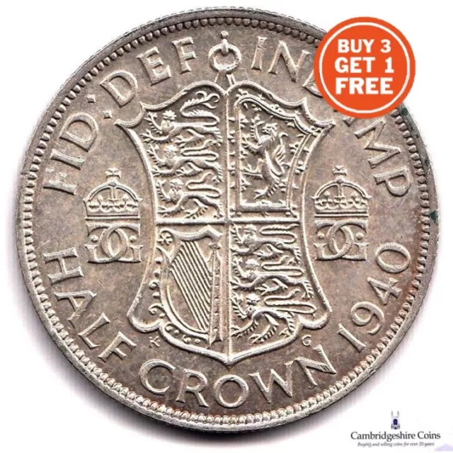 1937 1946 George Vi British Silver Half Crowns Coins Choose Dates