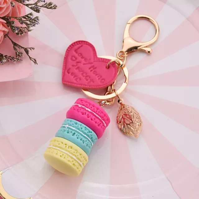 Cake Keychain Charms Bag Pendant Key Holder Rings Jewelry Gift Accessories 1pc S