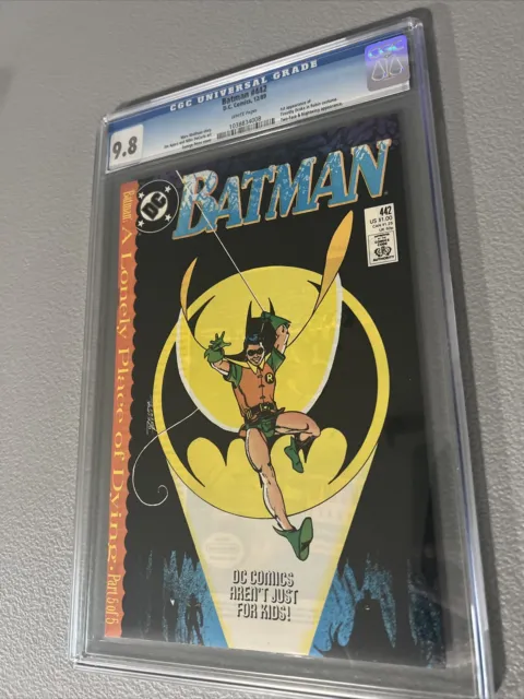 Batman #442 CGC 9.8 - White Pages - 1st App Timothy Drake In Robin Costume