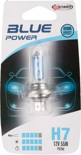 H7 Blue Power Ampoule Halogène pour Lumières Voiture 12V 60/55W PX26d START