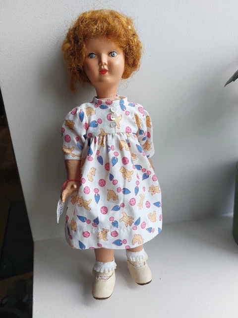 Ancienne Poupée Gégé Rhodoid 43 Cm - France Années 1950