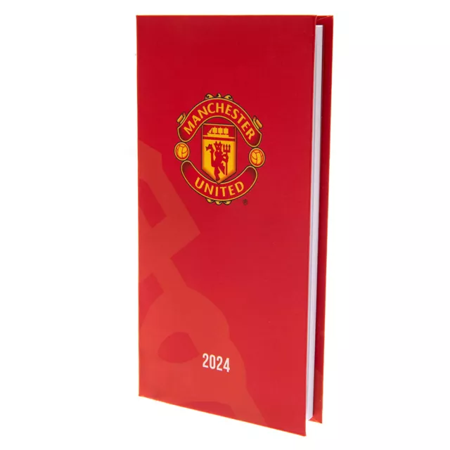 MANCHESTER UNITED FC Slim Diary 2024 Lightweight Official Merchandise