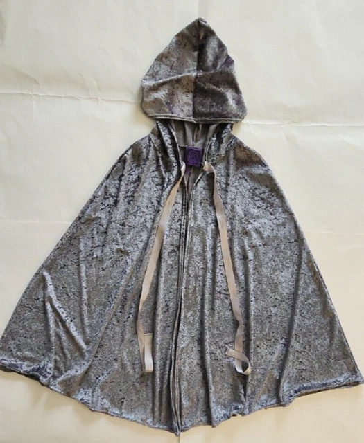 Cykxtees Hooded Cape Cloak Gray Cosplay Gothic Medieval Renaissance One Size