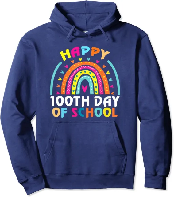 Happy 100th Day Of School Teacher Kids 100 Days Unisex Hooded Sweatshirt